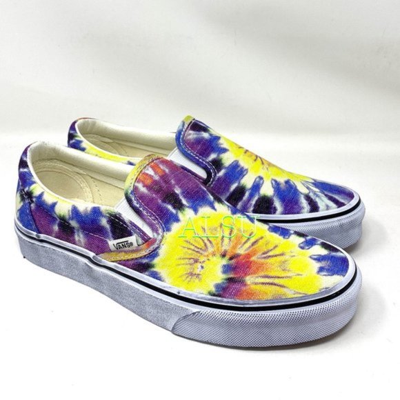 💖MEGA SALE💖VANS Classic Slip On Washed Tie-Dye Canvas Women's VN0A4U3819X - Picture 2 of 9
